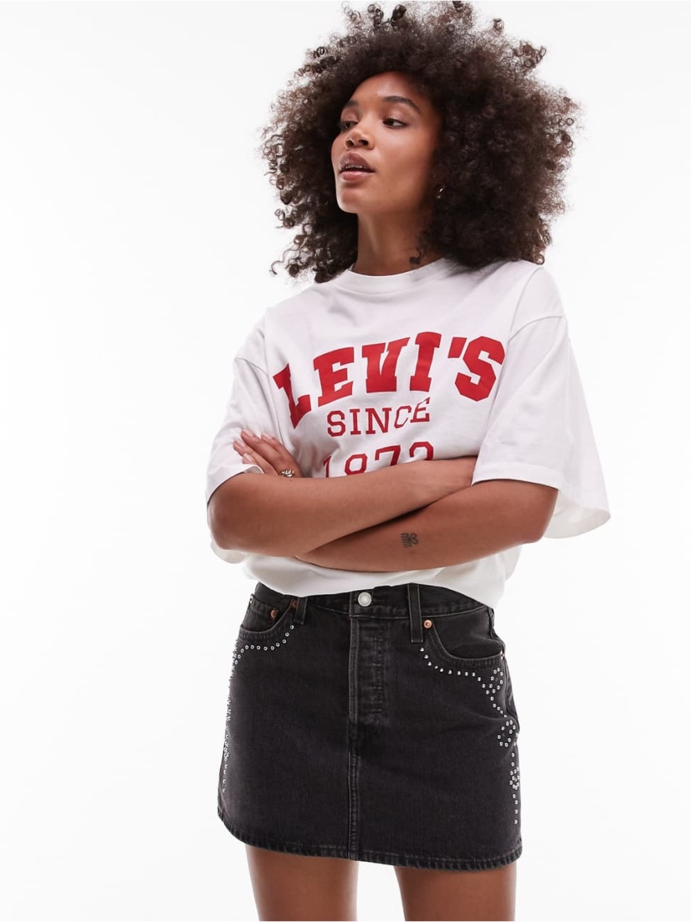 NWT Levi's Bejeweled Icon Skirt